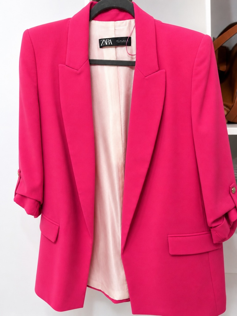 Zara Fuchsia Tailored Blazer Jacket